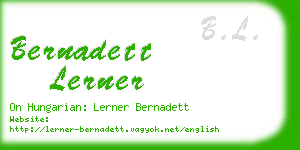 bernadett lerner business card